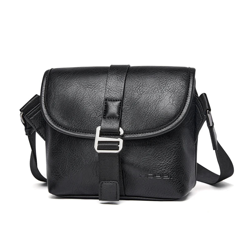 Customized Fashion PU Leather Messenger Bag Zipper Travel Crossbody Bag for Men Waterproof Outdoor Cycling Small Men's Bags