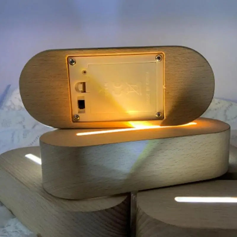 Battery case and Touch Control Wooden Led Lamp Base and Led Display Base Stand   Wood Night Light Wall Signs Engraved Christmas