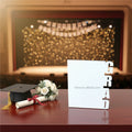 Sublimation MDF Graduation Photo Frame White DIY Blank Wooden Picture Plaques for Heat Transfer Printing with Stand 150x180mm