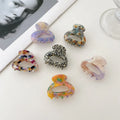 2022 Fashion Women Hair Accessories 4.5cm Acetate Small Size Hollow Geometric Polka Dots Hair Claw Clips