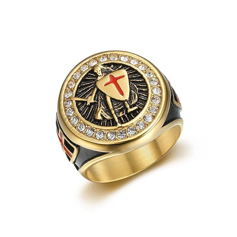 2025 Latest Hip Hop Ring Desgin Stainless Steel Cross Ring for Man