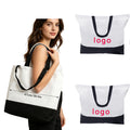 Tote Bags With Custom Printed logo Blank Plain White Reusable Shopping Bags Customizable Gift Custom Canvas Tote Bag