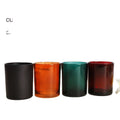 Wholesale Stock Black Cylinder Candle Glass with Lid for Home Decoration