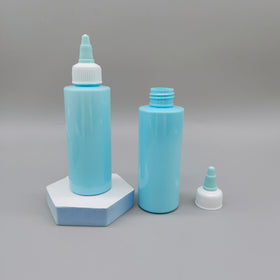 BOEN BE-321 Flat Shoulder Squeezable 120ml Blue Glue Sauce Screen Printed Healthy ISO9001 Certified Plastic Bottle Twist Cap
