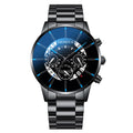 Luxury Business Men's Watch Stainless Steel Skull Man Clock Fashionable Black Male Calendar Dress Quartz Wrist Watch for M SB003