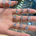 2025 New Valentine's Day Fashion Jewelry Geometric Charm Zircon Rings Light Luxury Wedding Rings for Women
