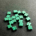Wholesale Price 5x5mm-20x20mm Synthetic Green Malachite Stone Four Leaf Clover Gemstones for Jewelry Making