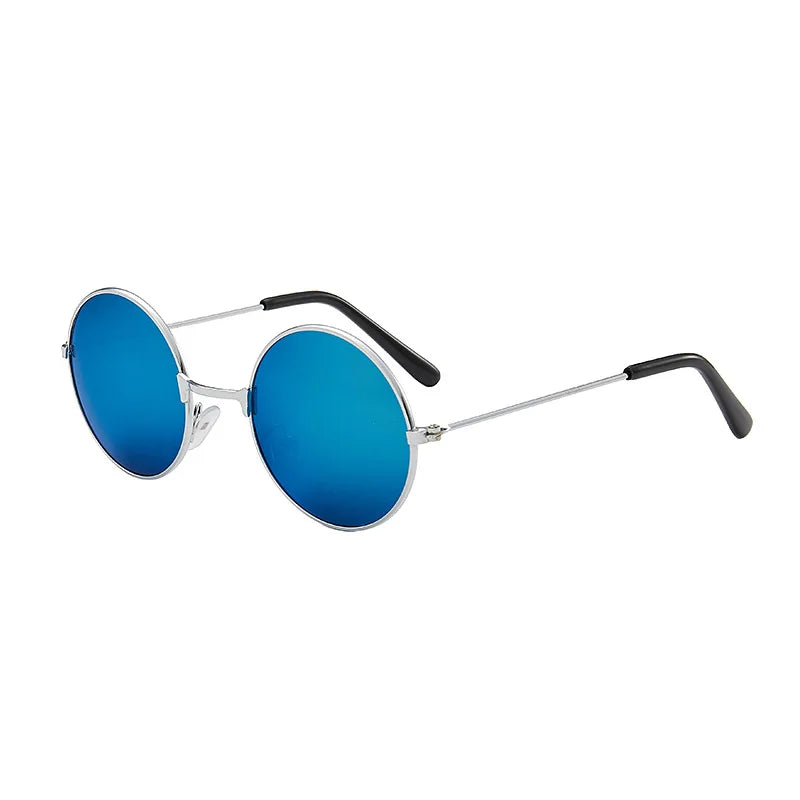 Retro Round Frame Colorful Vintage Fashion Kids Boy Trendy Sunglasses Girls 2021 Manufacture for Custom Uv Sun Glasses