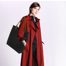 High Quality Large Capacity Felt Women Shoulder Bags Hand Bags Shopping Bags With Custom Printed Logo