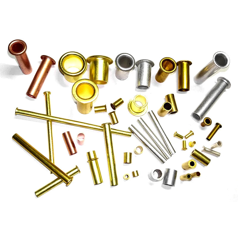 GB 876 Brass PCB Superfine Hole Leather Rivets Eyelet Button Inner Diameter 1/1.5/2/2.5/3/3.5/4/4.5/5/6 mm Length Can Customized