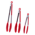 Elegant 430 Stainless Steel Food Tongs Non-Stick Silicone Kitchen & BBQ Tools LFGB Certified Hand Design Eco-friendly Ice Clip