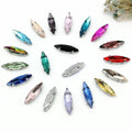 China Factory 4*15mm Wholesale  Eye Shape Hand Stitched Glass Buckle Apparel Accessories DIY Beaded Decoration