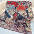 Anime Demon Woven Jacquard  Tapestry Tassel Blanket