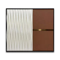 Contemporary Design 3D Mixed Media Wall Art Leather Twisty Belt Geometric Abstract  Hanging Wall Art