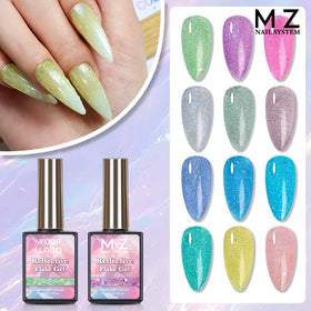 High Shine Reflective Flake Gel Set New Trend for DIY Manicure Long Lasting UV Gel