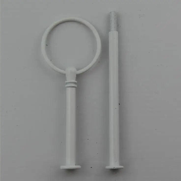 White Color 2 Tier Cake Plate Stand Hardware Three Tier Tray Stand Handle CSH-015