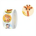 Custom Offset Printed 500 Pieces Wholesale Luxury Cartoon Animal Stickers Art Paper Waterproof Glossy Lamination Shape for MegaBDM