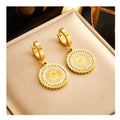 2023 New Trendy 18k Gold Plated 316L Stainless Steel Tarnish Free Portrait Drop Earrings for Women