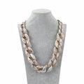 Vintage Style Colour Mixture Chunky Necklace Punk Geometric Shape Long Acrylic Link Chain Necklace Party Jewelry