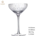 Celebration Table Glassware Ribbed Cocktail Bowl Crystal Glass Coupe Glasses for Wedding Party