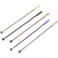 Custom Professional 304 Stainless Steel Gold Spoon Drink Cocktail Bar Sticks Stirrer Metal Stirrer for Bartenders