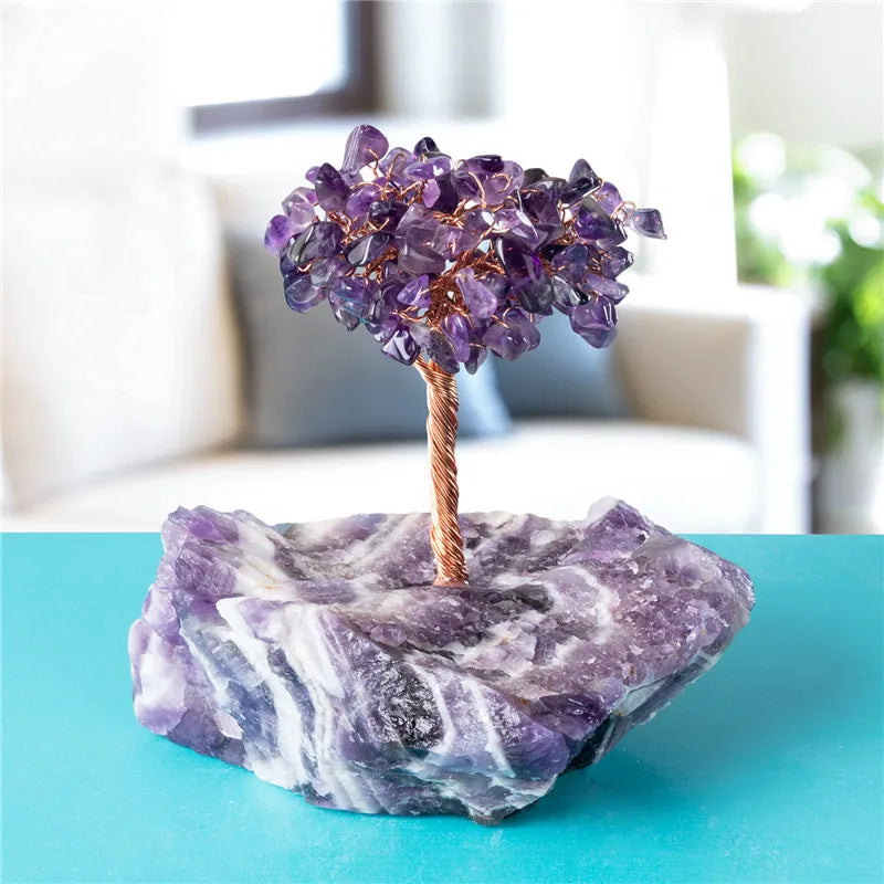Crystal Crafts Stones Crystal Tree Decoration Crafts Huiying Cheaper Price Semi-precious Stone Eco-friendly Love Jade Europe