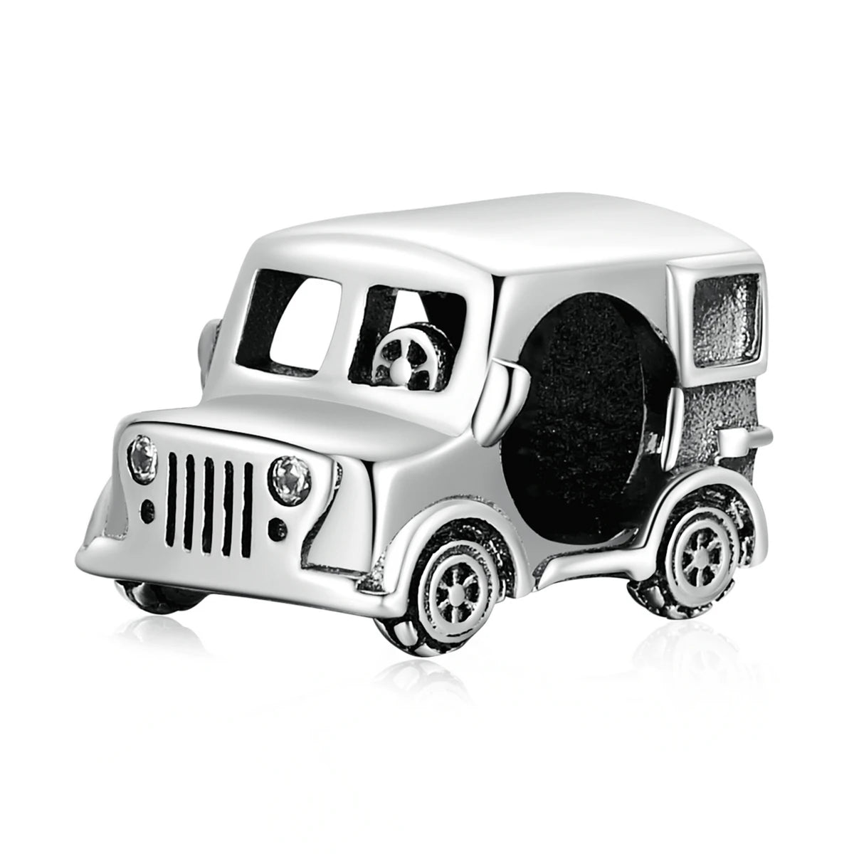 Bamoer Vintage 925 Sterling Silver Car Charm Jeep Truck Wagon SUV Van Bead Fit Bracelet Bangle Women DIY Fine Jewelry BSC532
