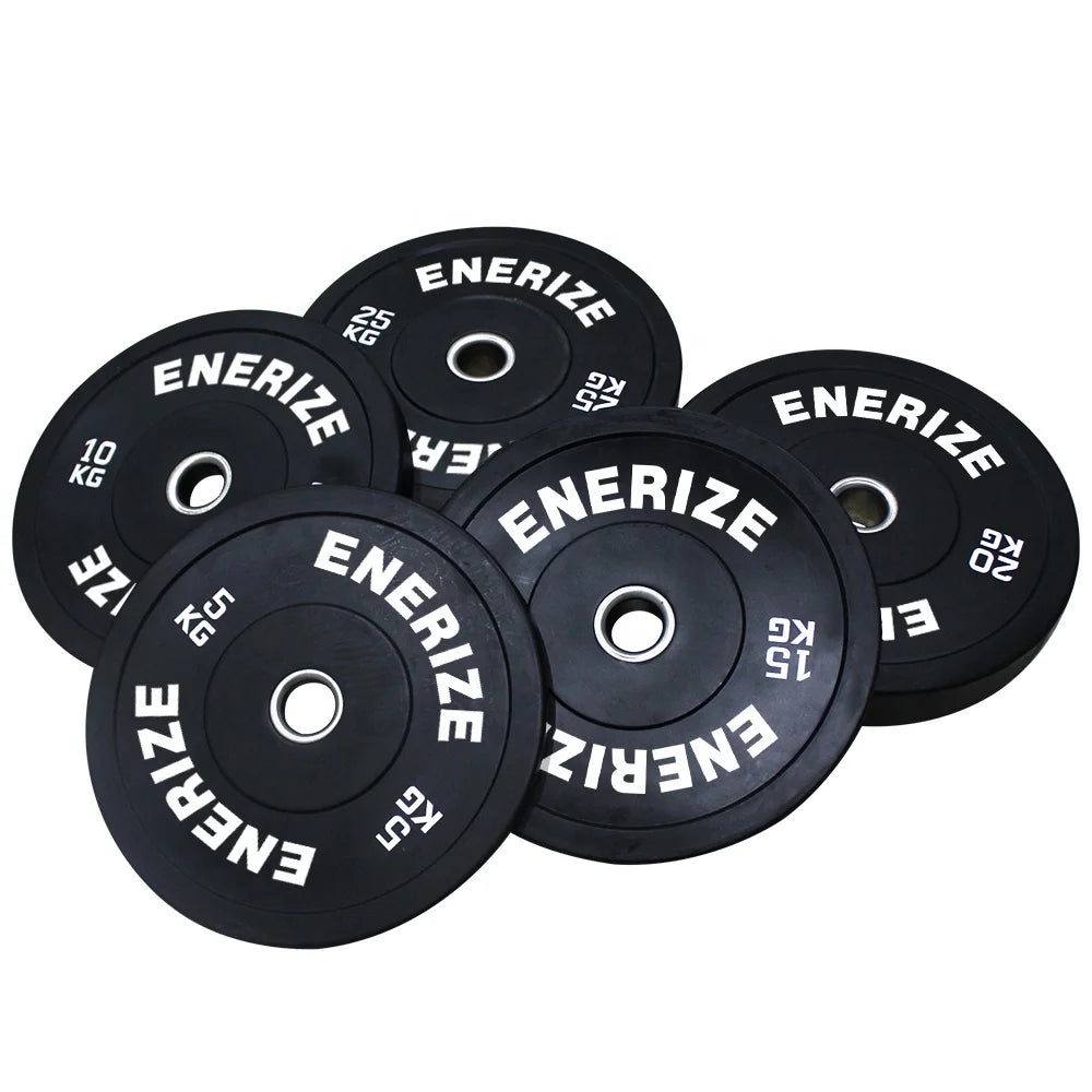 Weightlifting Barbell Plate Calibrated Rubber Bumper Plate Fitness Gym Weight Plate