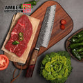 Amber Best Seller Black Forged Knife VG10 Damascus Steel Japanese Kitchen Knife with Resin Wood Handle