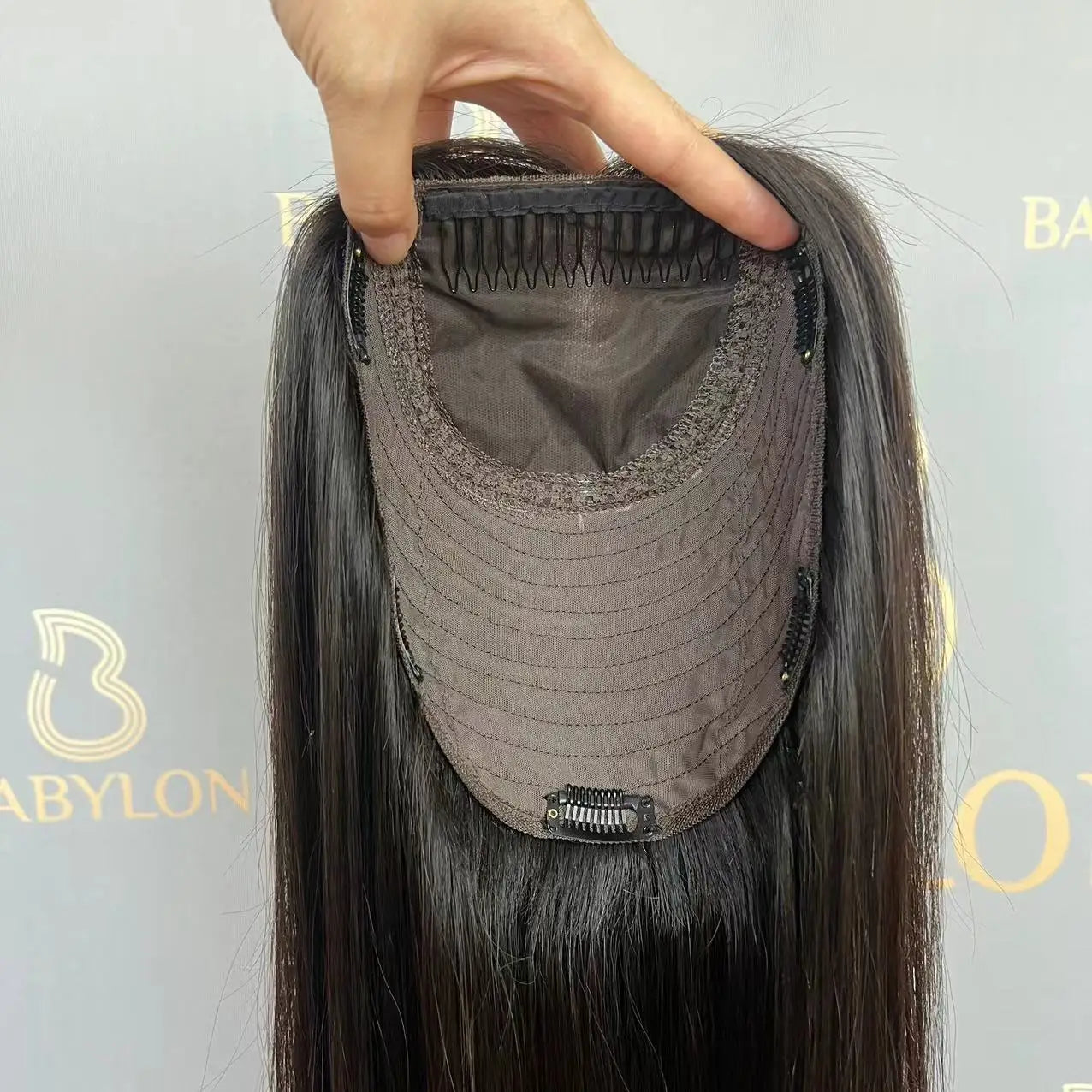 Natural Color Black Topper Fast Deliver Big Stock Remy Hair 6x7 Size Silk Base 14-22 Inch Cuticle Aligned Human Hair Toupee