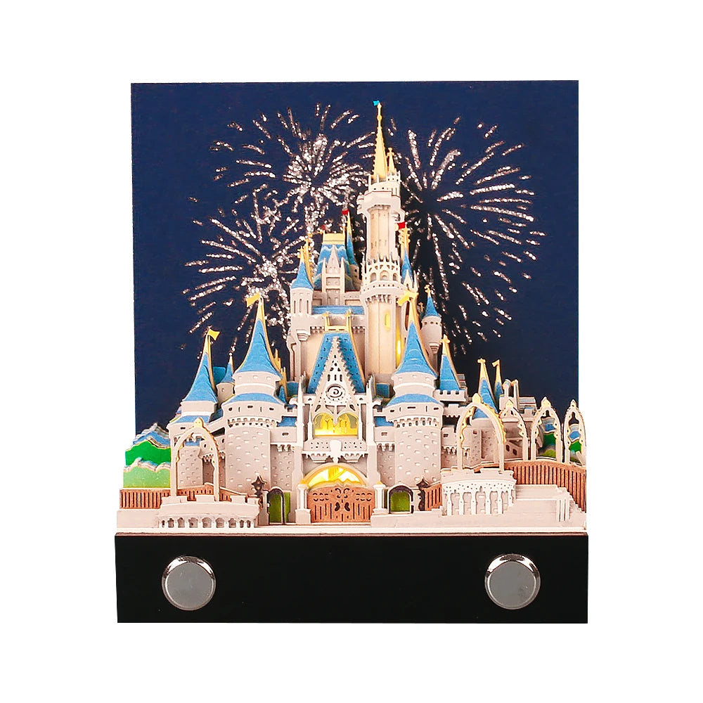 Custom 3D Memo Pad Fairytale Castle Princess Snow White Cinderella Castle With LED Light Girl Birthday Gifts for Children Kids