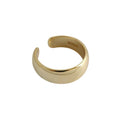 Fashion Jewelry Earrings 925 Sterling Silver Ear Clip Simple Plain Wide Surface Gold Plated Ear Clip Earrings Women