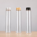 110ml Plastic Flat Bottom test Tube Bottle Data Cable Line Tube with Screw Aluminum Gold Silver Black Cap Lid