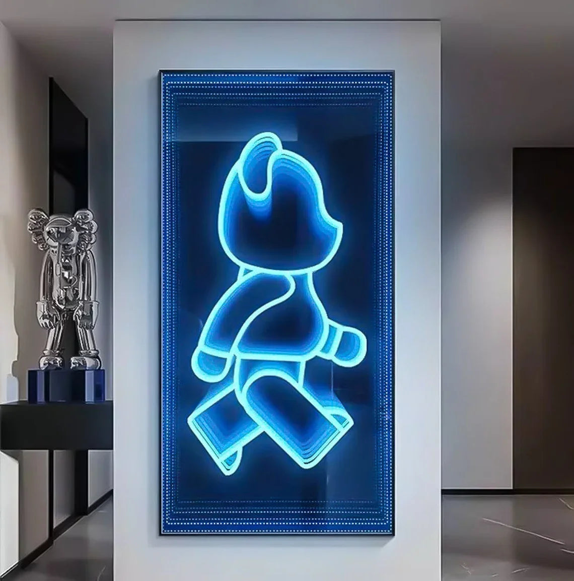 Kingwestar New Arrivals Magic Mirror Light Box Room Home Bar Background Wall Decorative 3D LED Neon Infinity Mirror
