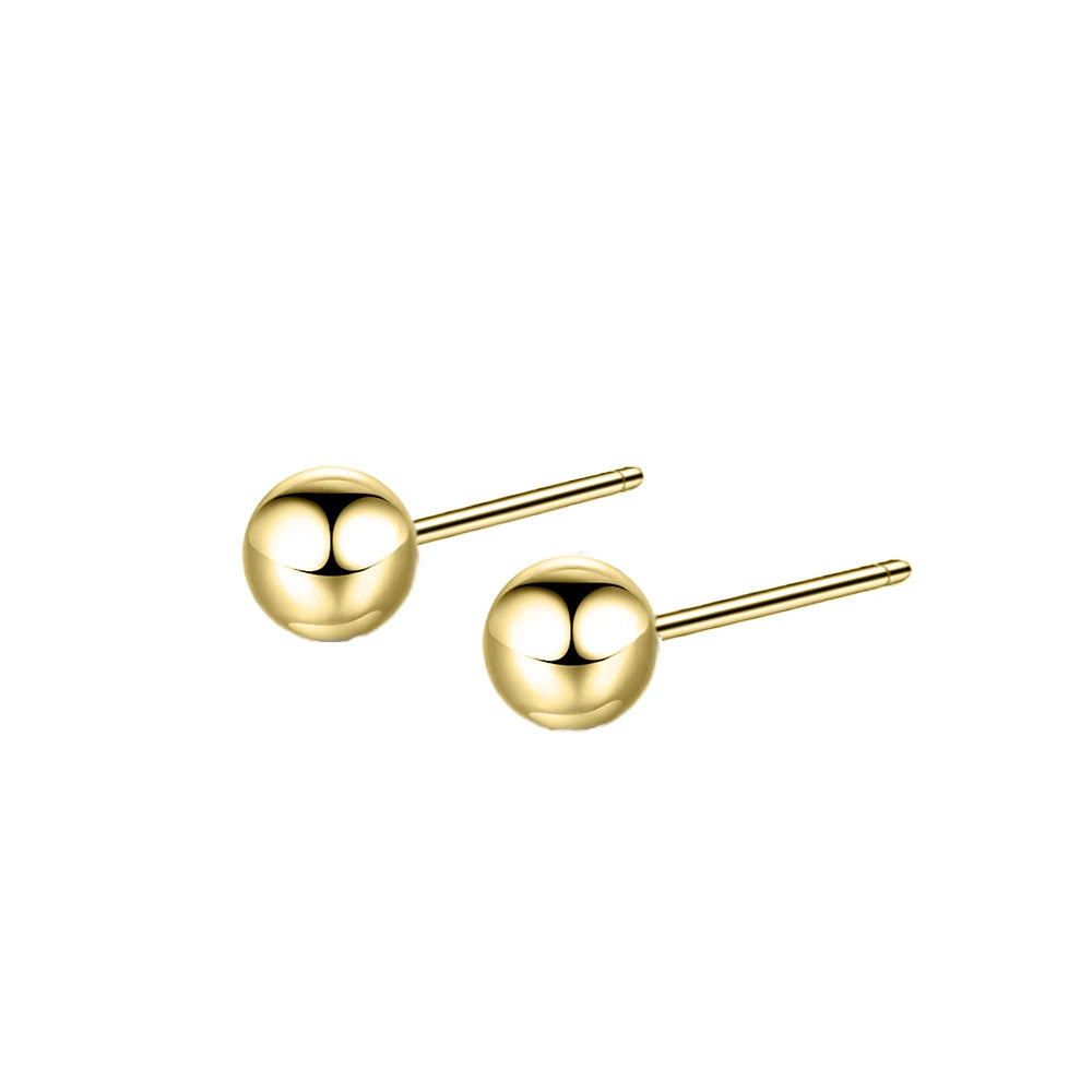 6MM Ball Stud Earring 316L Stainless Steel Jewelry