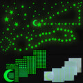 600PCS/SET Luminous Star Meteor Moon Wall Stickers Kids Room Living Room Bedroom Decoration Decals in the Dark 3D Wallpaper