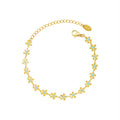 Wholesale Classic Simple New Desig 18K Gold Plated Classic Fashion Bracelet  Stainless Steel Flower Bracelet Bangle for Woman