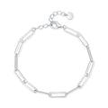 SL1652 925 Sterling Silver Simple Hollow Out Geometric Bracelets for Women Trendy Chain Bracelets Party Accessories Fine Jewelry