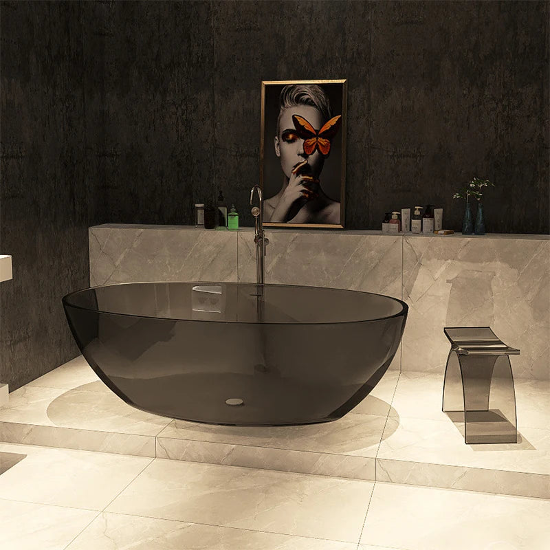 Contemporary Luxury Bathroom Vanities Artificial Stone Freestanding Bath Tubs Soaking Bathtub Drainer Luxury Contemporary Design