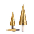 WEIX Pagoda Shape Hole Cutter TiN Coating Step Drill Bits Woodworking Sharpening Cone