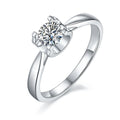 New Design Popular White Gold Plated Moissanite Ring Set  for Women Ladies Gift