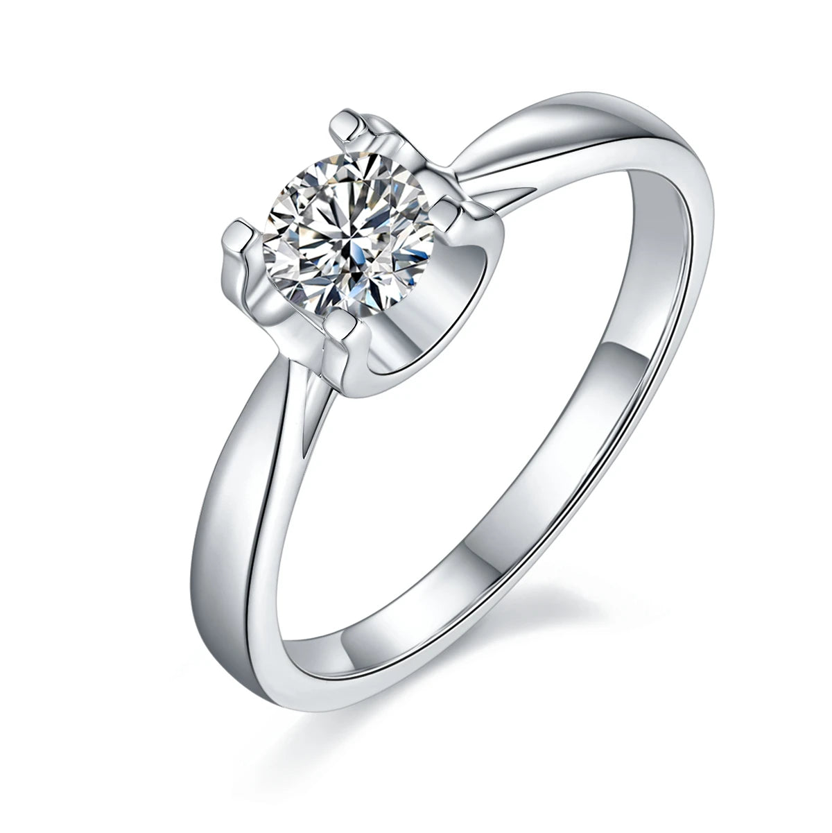 New Design Popular White Gold Plated Moissanite Ring Set  for Women Ladies Gift