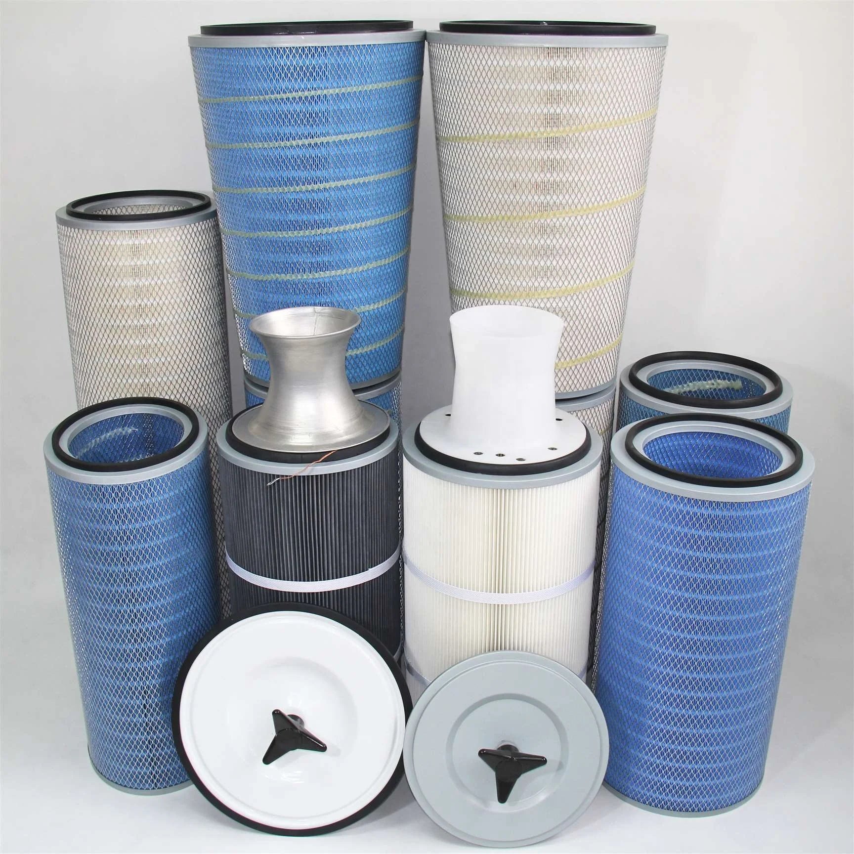 Powder Coating Workshop PTFE Membrane Pleated Dust Collector Filter Cartridge 325*600mm Antistatic Polyester Air Filter