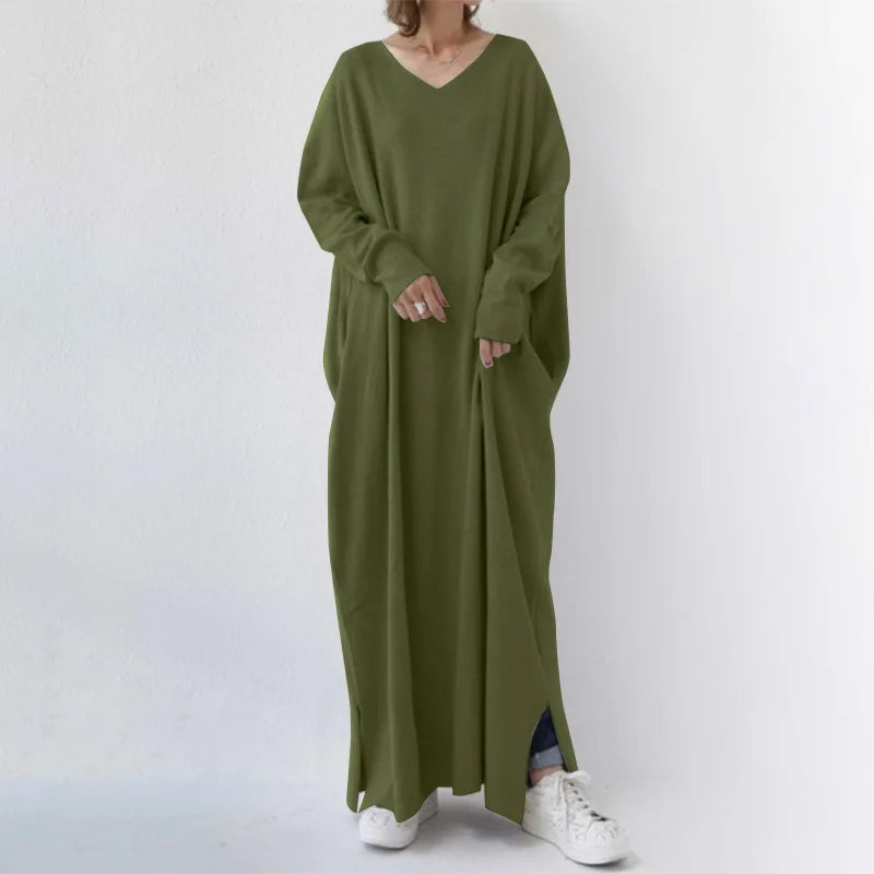 Fall Winter 2025 Hot Sales Fashion Casual Dress Elegant Women Plus Size Maxi Dresses Clothes