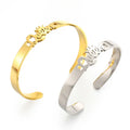 BINSHUO  Diy Bracelet De Couple Mens Letters Women Custom Name love Stainless Steel Luxurious ZIRCON Bangle