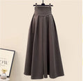 M-4XL Large Women's Autumn New High Waist Half Skirt With Hundred Pleats A-line Skirt