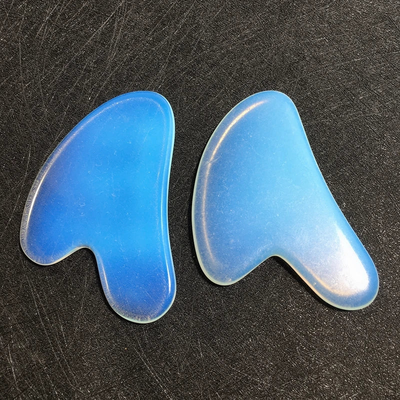 HY Free Custom Natural Opalite Facial Gua Sha Heart Scraping Massage Tool