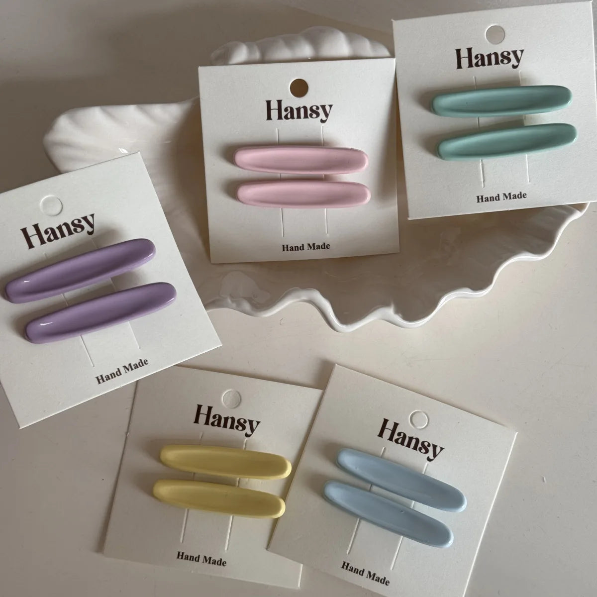 Fashion Elegant Cream Color Metal Cute New Sea Hair Clips for Women TY Brand 1*5CM 2025 HP01