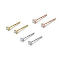 Korean 925 Sterling Silver Fashion Jewelry Earrings Small Simple Minimalist Single Zircon Gold Plated Stud Earrings Women