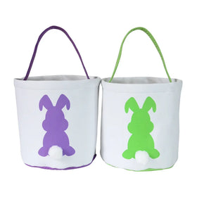 HK-1217 Empty Easter Baskets for Kids Easter Bunny Bag for Egg Hunt Easter Gifts Storage